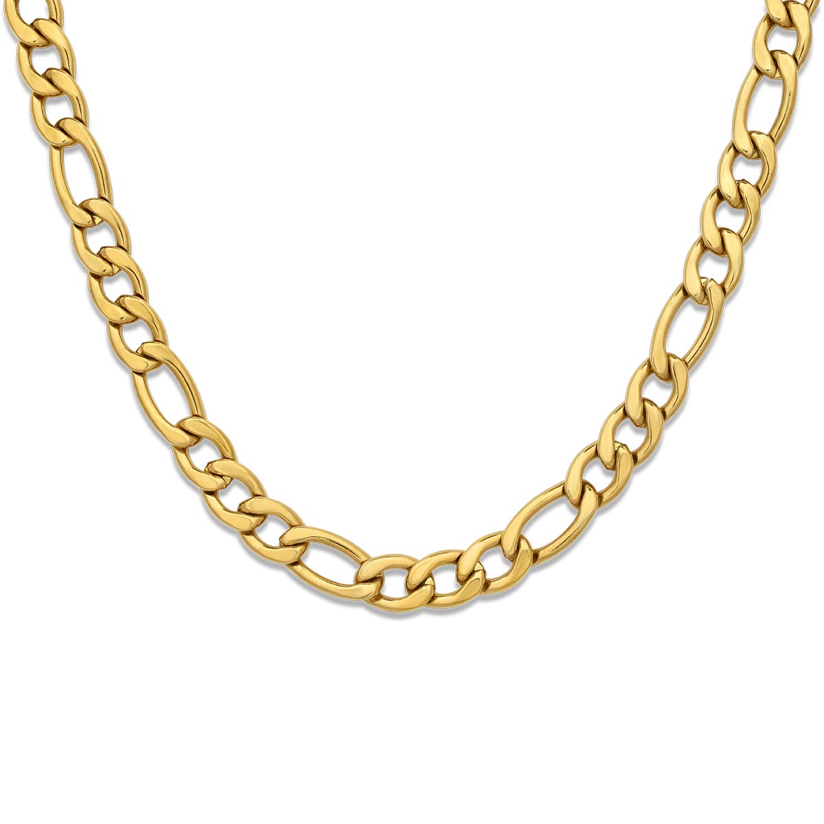 Figaro Chain Gold 5MM Αλυσίδα λαιμού από ανοξείδωτο ατσάλι 316L